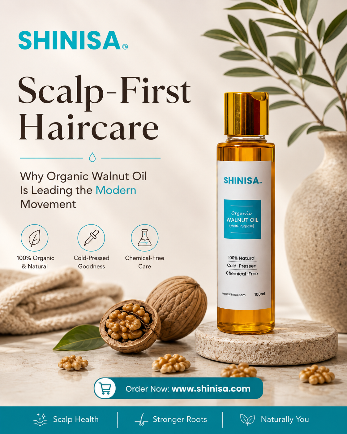 Scalp-First Haircare walnut oil organic